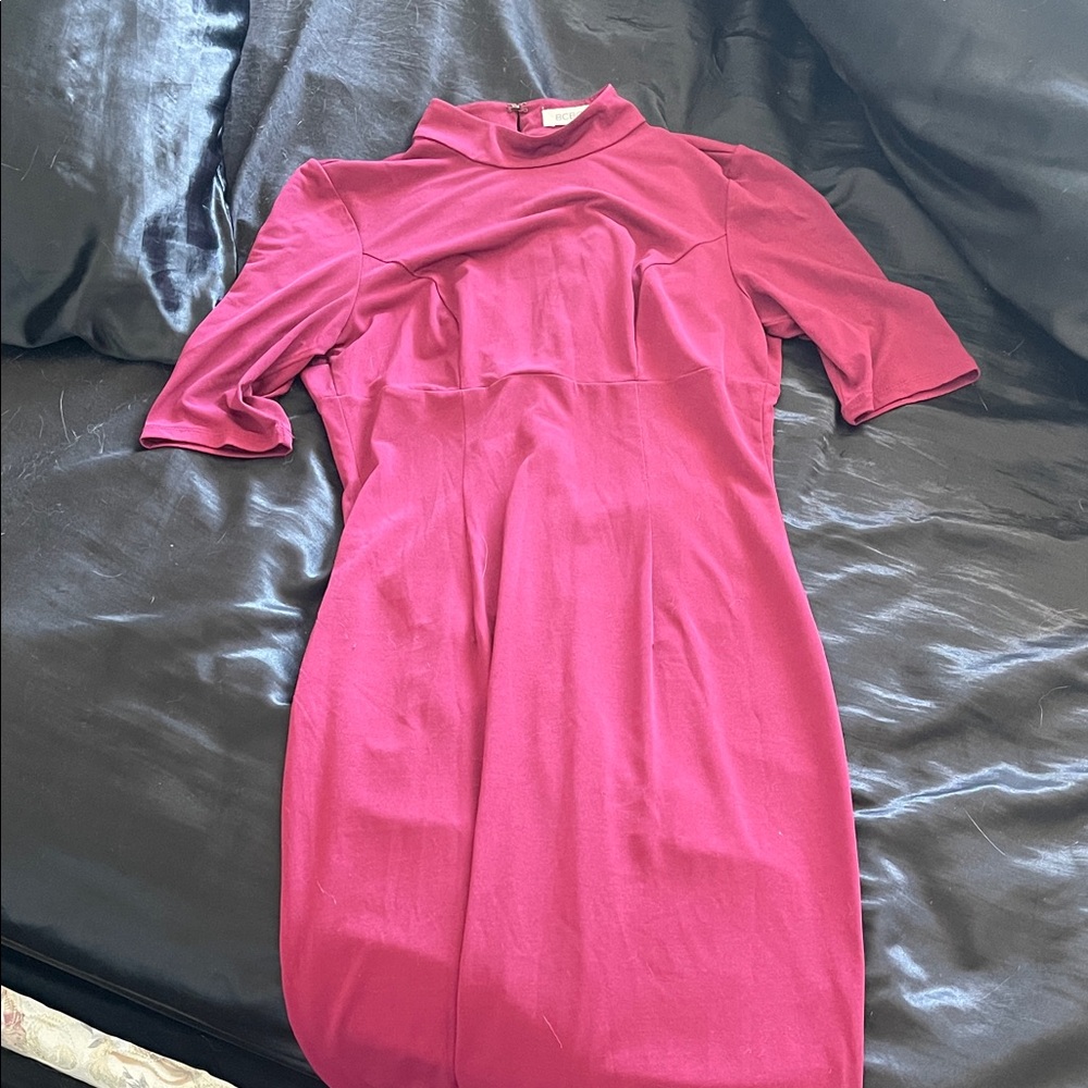 Chic Magenta Midi Dress